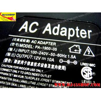 Adapter 12V 10A heavy duty รุ่นทนงานหนัก ทนมาก จ่ายกระแสได้เกินพิกัด  Ampสูงมากในรูปแบบ Desktop Adapter