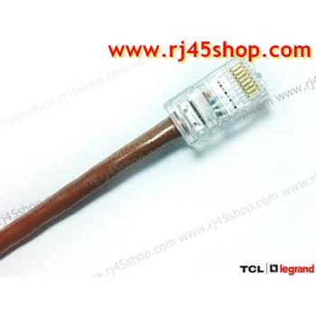 สายแลน TCL Cat5e สายสีน้ำตาลเข้ม ทองแดงชนิด OFC 0.45/0.5mm2 กล่อง300เมตร TCL Cat5e OFC Brown Bx300M