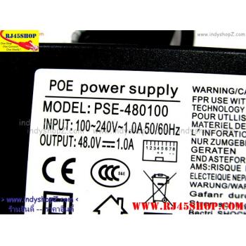 POE 48V 1A รองรับมาตรฐาน 802.3af  จ่ายAmp ได้มากกว่า ทนกว่า ไม่จุกจิก *NewModel