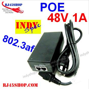 POE 48V 1A รองรับมาตรฐาน 802.3af  จ่ายAmp ได้มากกว่า ทนกว่า ไม่จุกจิก *NewModel