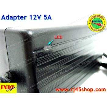 Adapter 12V5A หัวJack 5.5*X2.1-2.5mm For cctv router AcessPoint POE จ่ายได้หลายตัว คุ้ม ทน