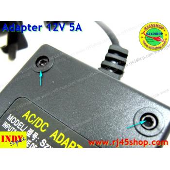 Adapter 12V5A หัวJack 5.5*X2.1-2.5mm For cctv router AcessPoint POE จ่ายได้หลายตัว คุ้ม ทน