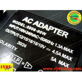 Adapter Notebook Universal 96W ปรับ V ได้12-24V เปลี่ยนหัวได้ 8 หัว คุ้ม!