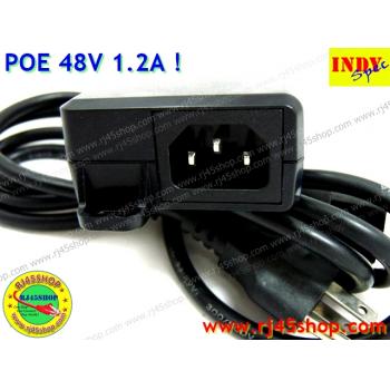 สุดยอด POE 48V ไม่ใช่แค่ 1 A  จ่ายได้ 1.2A ทนกว่า ไปไกลกว่า มีที่ยึดผนัง รองรับ802.3af/at mid-span  IndySpec คอนเฟริม!