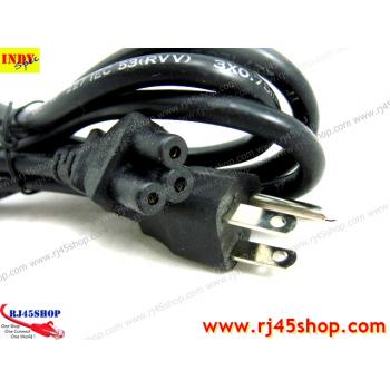 สายไฟ AC แบบ3 รูกลม(แบบที่เสียบ Adapter Notebook) หัวปลั๊ก3ขามีกราวด์ AC Power Cord for Notebook Adapter