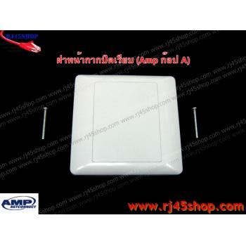 ฝาแผงหน้ากาก แลน/โทร แบบฝาปิดเรียบ Face Plate Kit For LAN/Tel 0 Hole AMP [ก๊อปA]