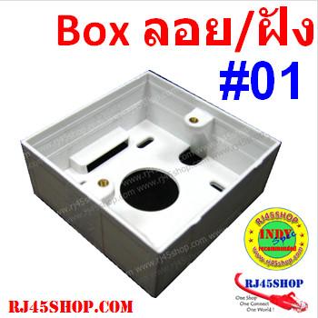 Box กล่อง ลอย/ฝัง #01 สำหรับแผงหน้ากาก AMP Face Plate Box ใช้ได้ทั้งติดผนังลอย และฝังในผนัง