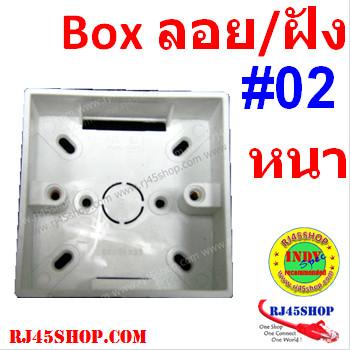 Box กล่อง ลอย/ฝัง #02 สำหรับแผงหน้ากาก AMP Face Plate Box ใช้ได้ทั้งติดผนังลอย และฝังในผนัง