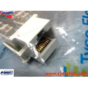 หัวแลนตัวเมีย AMP Lan Female - Cat5e RJ45 Jack UNIV Wiring Almond AMP (modular keystone) 