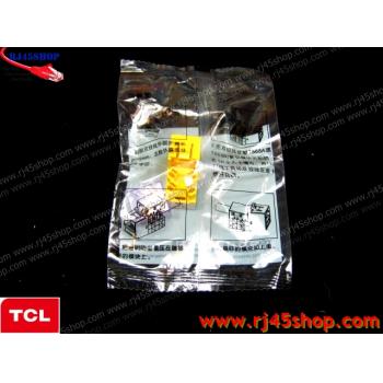 หัวแลนตัวเมีย สีเหลือง TCL Gigabit Lan RJ45 Female - Cat 6 Jack 568A/B ,Yellow TCL (modular keystone)