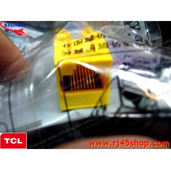 หัวแลนตัวเมีย สีเหลือง TCL Gigabit Lan RJ45 Female - Cat 6 Jack 568A/B ,Yellow TCL (modular keystone)