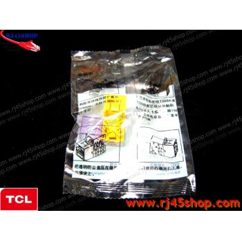 หัวแลนตัวเมีย สีเหลือง TCL Gigabit Lan RJ45 Female - Cat 6 Jack 568A/B ,Yellow TCL (modular keystone)