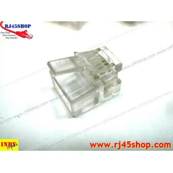 หัวโทรศัพท์ 6P4C (RJ11 แบบ4เขี้ยว เสียบสาย4คอร์) Modular jack for TEL RJ11 6P4C[4Pin]Use with UTP 4core2pair (RJ13,RJ14)