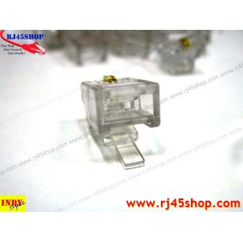 หัวโทรศัพท์ 6P2C (RJ11 แบบ2เขี้ยว เสียบสาย2คอร์) Modular jack for TEL RJ11 6P2C[2Pin]Use with UTP 2core1pair (Real RJ11C