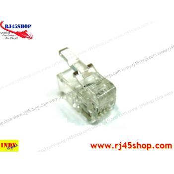 RJ9 4P4C หัวสำหรับสายชุดหูฟัง/พูด โทรศัพท์ Modular jack for handset TEL 4p4c [4Pin] (RJ9,RJ10,RJ22)