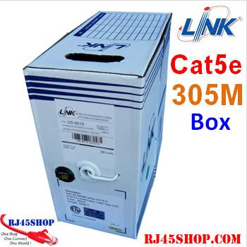 สายแลน Cat5e CMR 1000Ft. 350MHz Indoor สีขาว กล่อง 305เมตร Link US-9015 ฺBox 305meter 1000Ft
