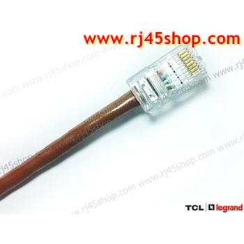 สายแลน TCL Cat5e สายสีน้ำตาลเข้ม ทองแดงชนิด OFC 0.48mm2 กล่อง300เมตร TCL Cat5e OFC Brown Bx300M