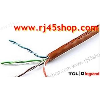 สายแลน TCL Cat5e สายสีน้ำตาลเข้ม ทองแดงชนิด OFC 0.48mm2 กล่อง300เมตร TCL Cat5e OFC Brown Bx300M