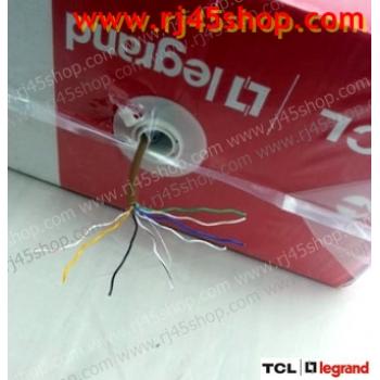 สายแลน TCL Cat5e สายสีน้ำตาลเข้ม ทองแดงชนิด OFC 0.45/0.5mm2 กล่อง300เมตร TCL Cat5e OFC Brown Bx300M